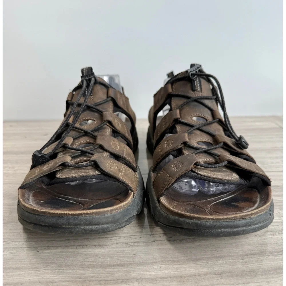 KEEN Sz 14 Daytona II Waterproof Leather Hiking Sandals Brown Gorpcore Outdoor